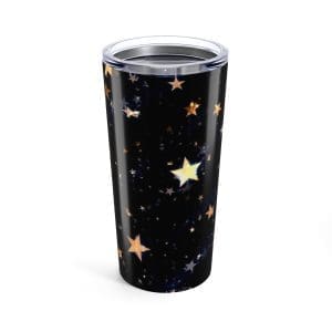 Christmas Stars 20oz Travel Tumbler — Holiday Stainless Steel Insulated Mug