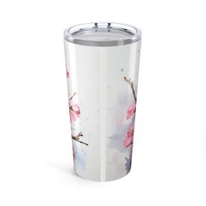 Watercolor Ladybugs 20oz Tumbler — Floral Travel Mug with Cute Ladybug Design
