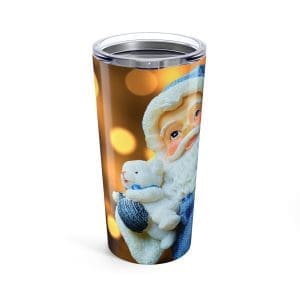 Blue Santa Claus 20oz Tumbler - Festive Travel Mug