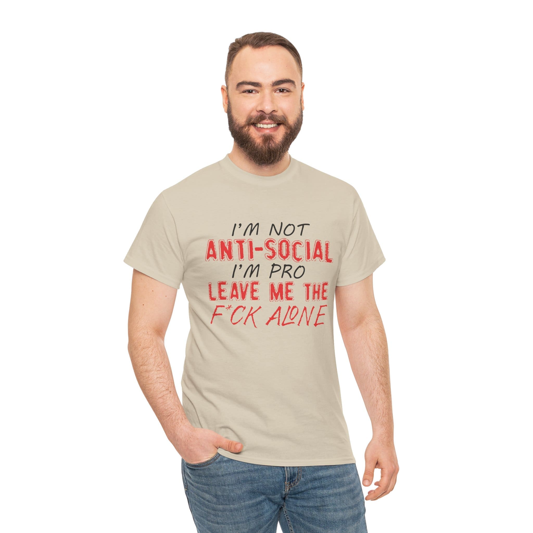 I'm not Anti-social..Unisex Heavy Cotton T-shirt