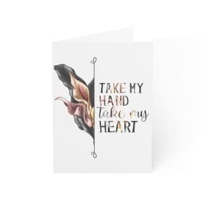 Valentine's Greeting Card — "Take My Hand, Take My Heart" (1/10/30/50 pcs)
