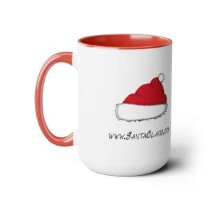 www.SantaClaus.com Two-Tone Coffee Mugs, 15oz