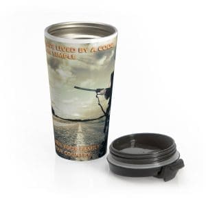 "The Code" Stainless Steel Travel Mug — Insulated Tumbler for Veterans