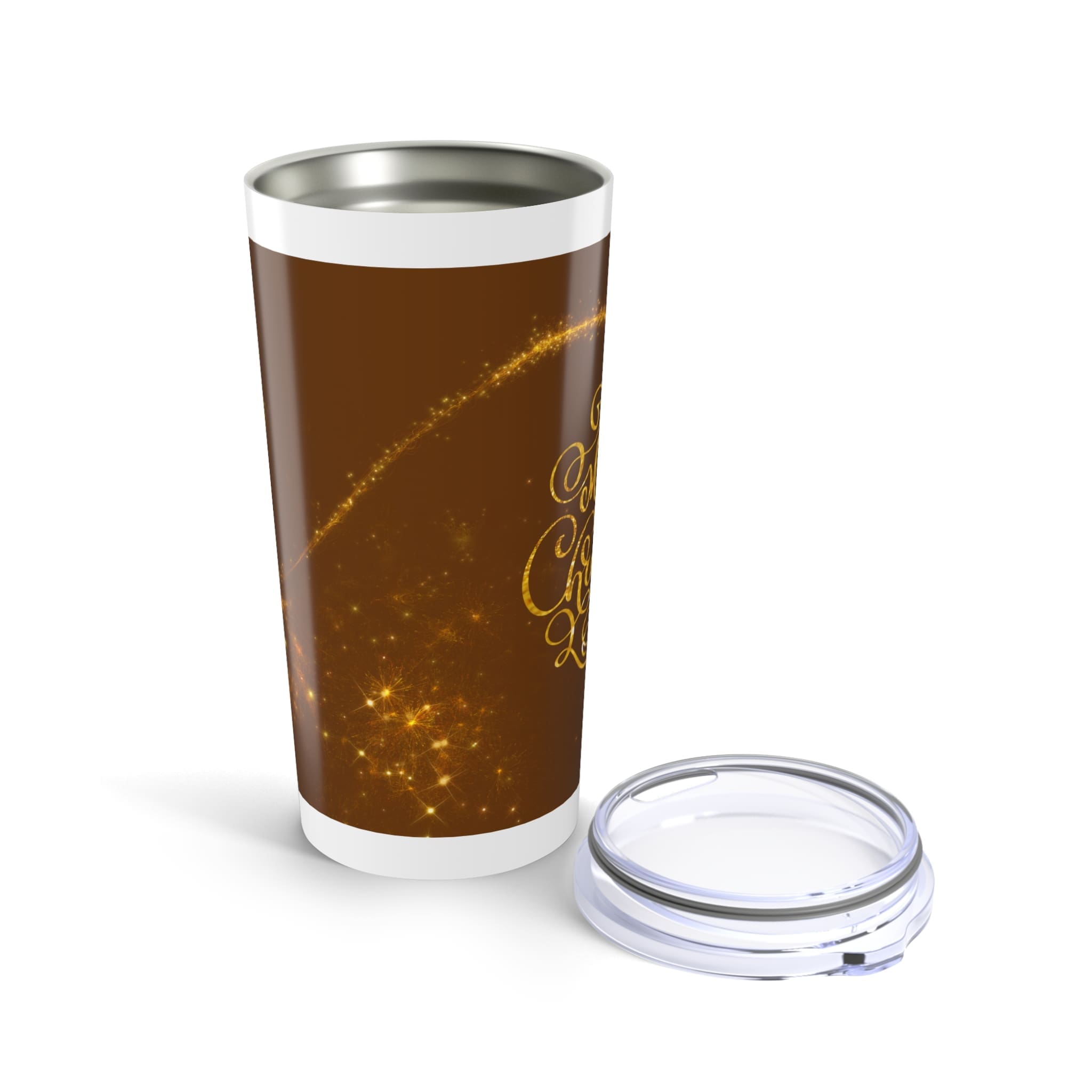Merry Christmas Sparkle 20oz Tumbler — Holiday Travel Mug