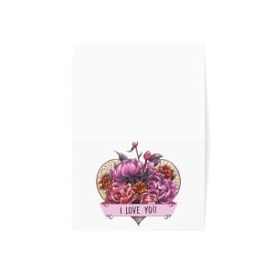 Valentine's 'I Love You' Greeting Cards — Pack of 1, 10, 30, or 50 cards (Design 2)