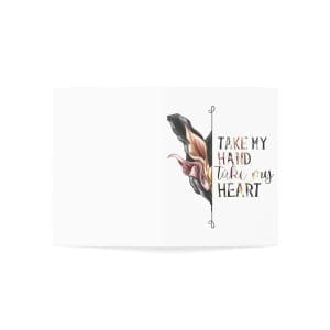 Valentine's Greeting Card — "Take My Hand, Take My Heart" (1/10/30/50 pcs)