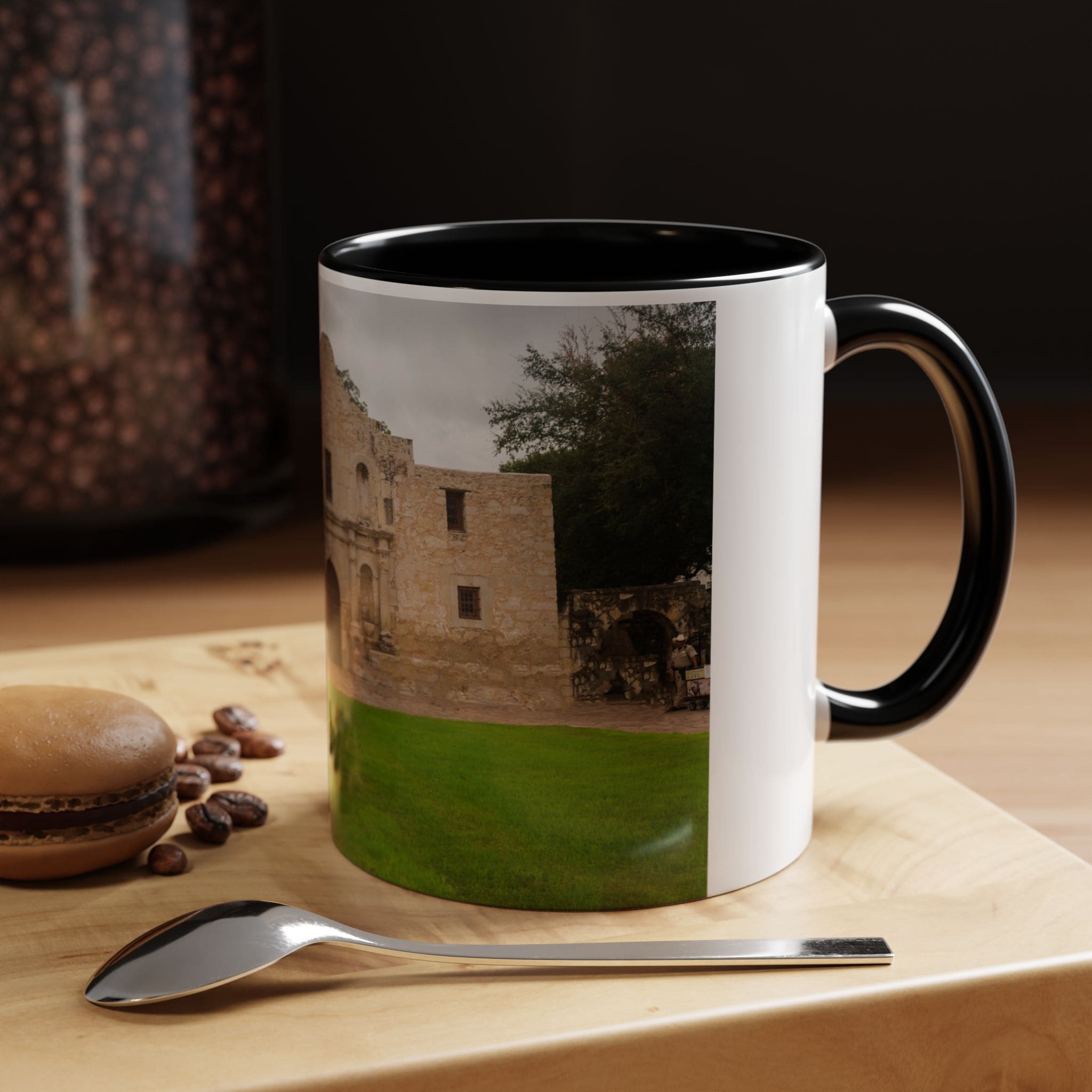 Alamo Landmark Accent Coffee Mug — San Antonio Historic Photo (11/15oz)