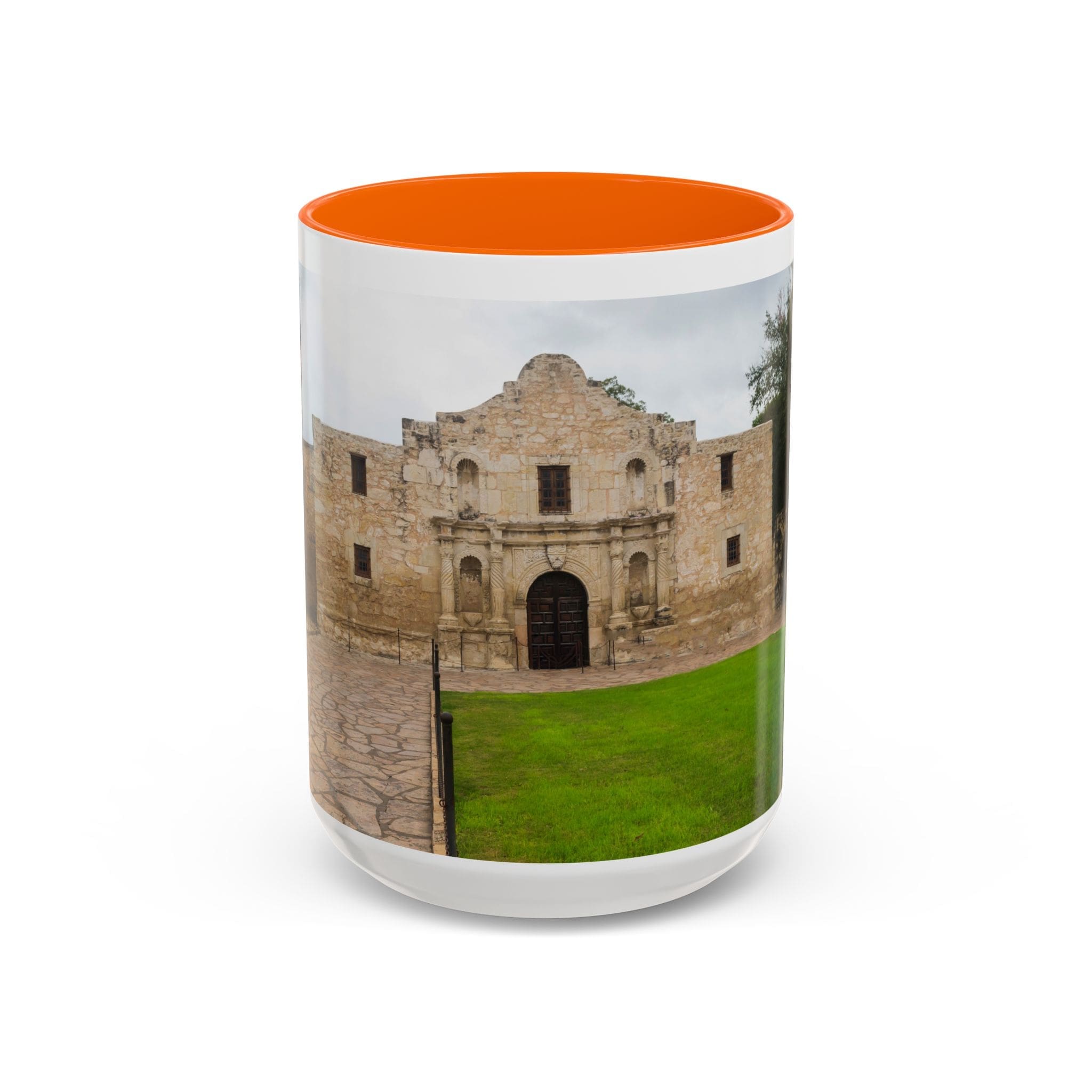 Alamo Landmark Accent Coffee Mug — San Antonio Historic Photo (11/15oz)