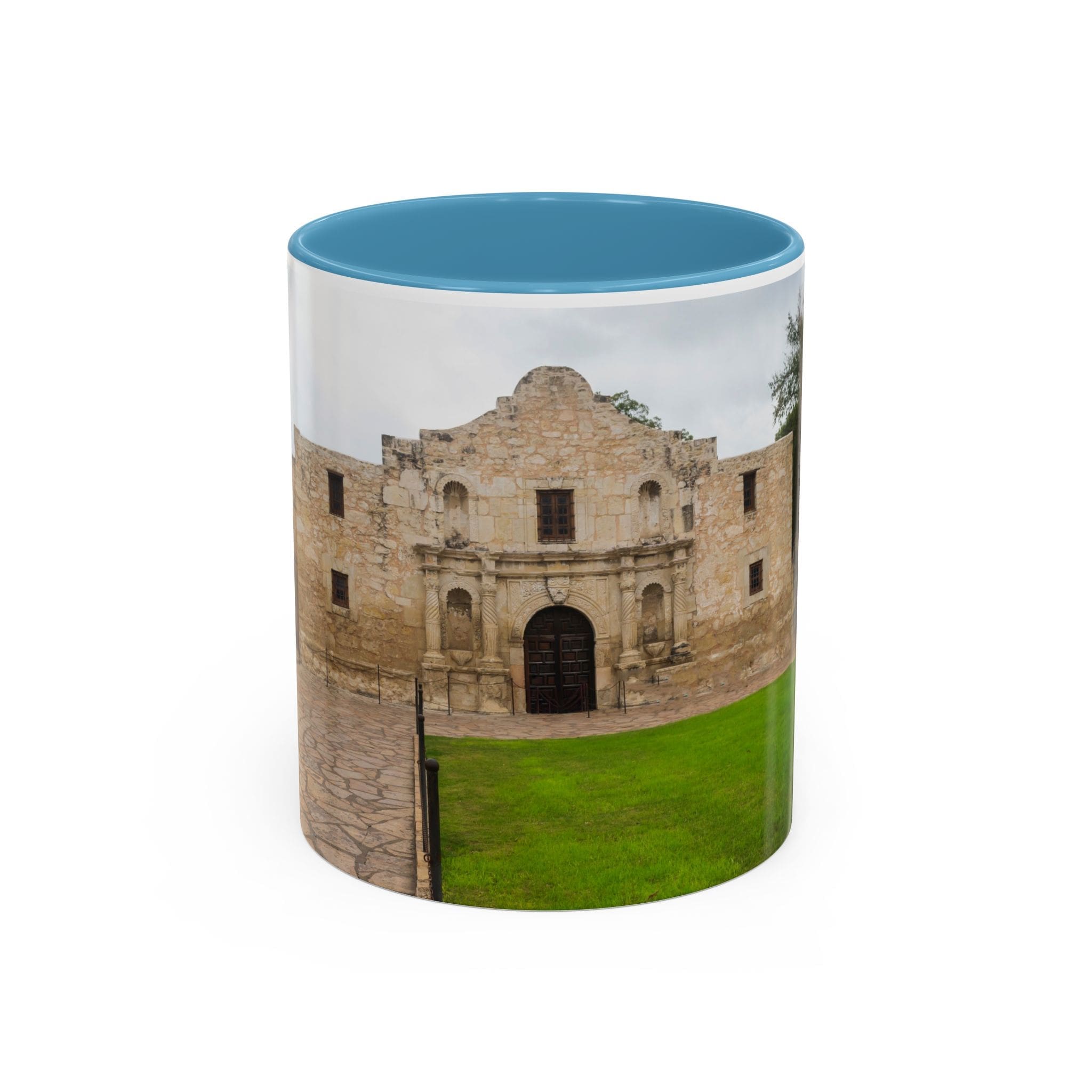 Alamo Landmark Accent Coffee Mug — San Antonio Historic Photo (11/15oz)