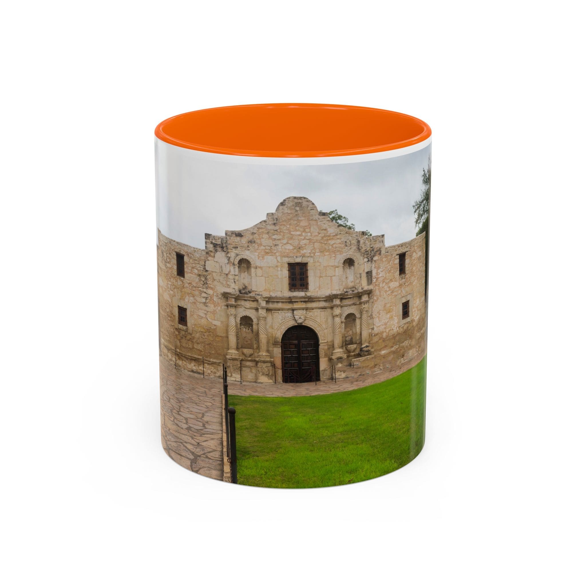 Alamo Landmark Accent Coffee Mug — San Antonio Historic Photo (11/15oz)