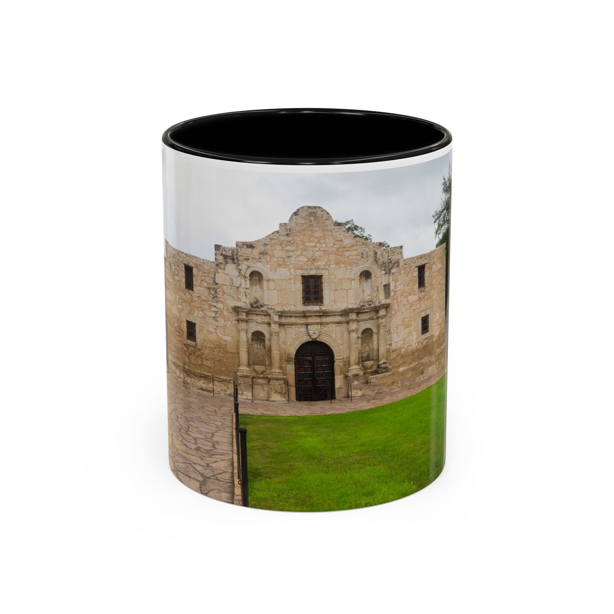 Alamo Landmark Accent Coffee Mug — San Antonio Historic Photo (11/15oz)