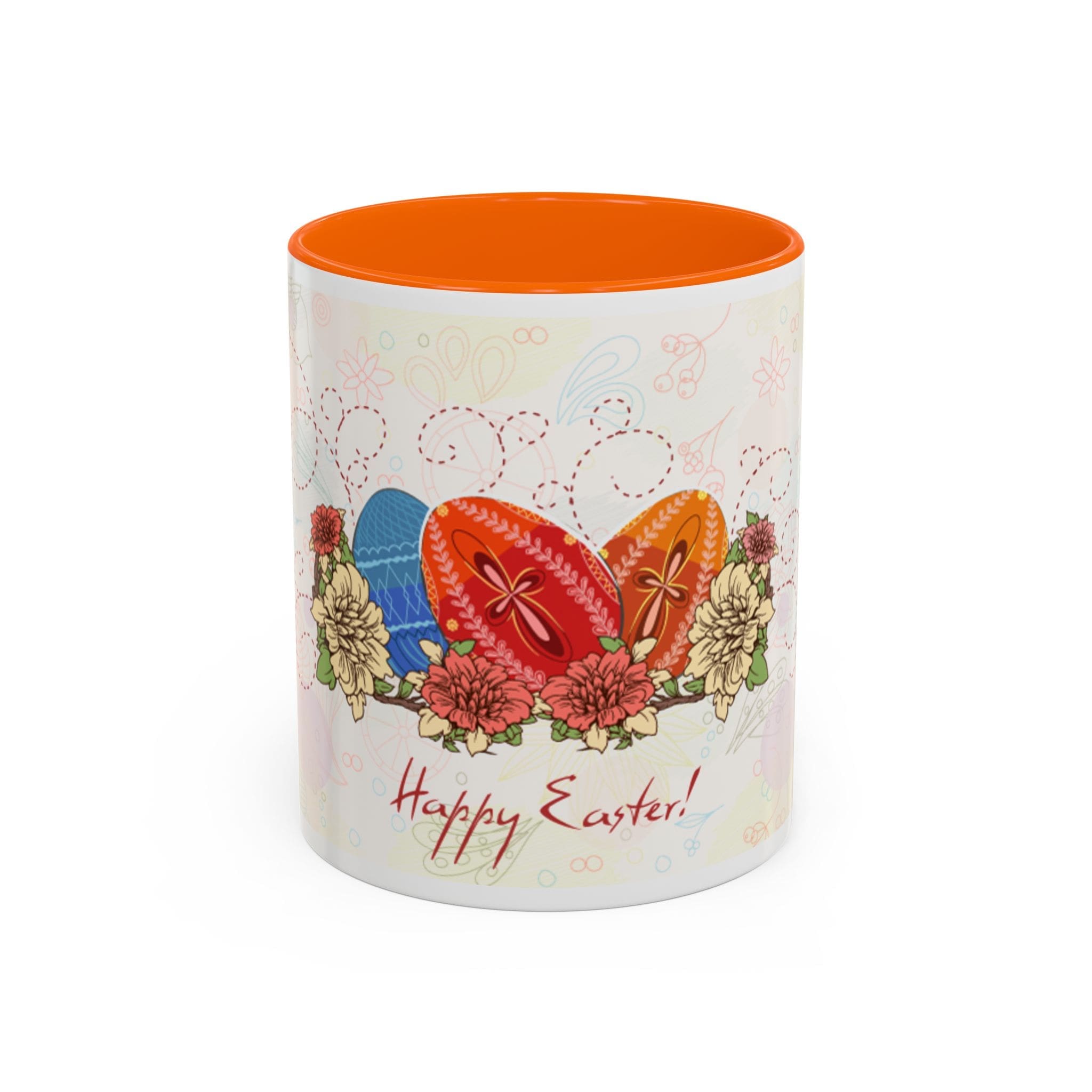 Happy Easter Accent Coffee Mug - 11oz & 15oz (Design 604)
