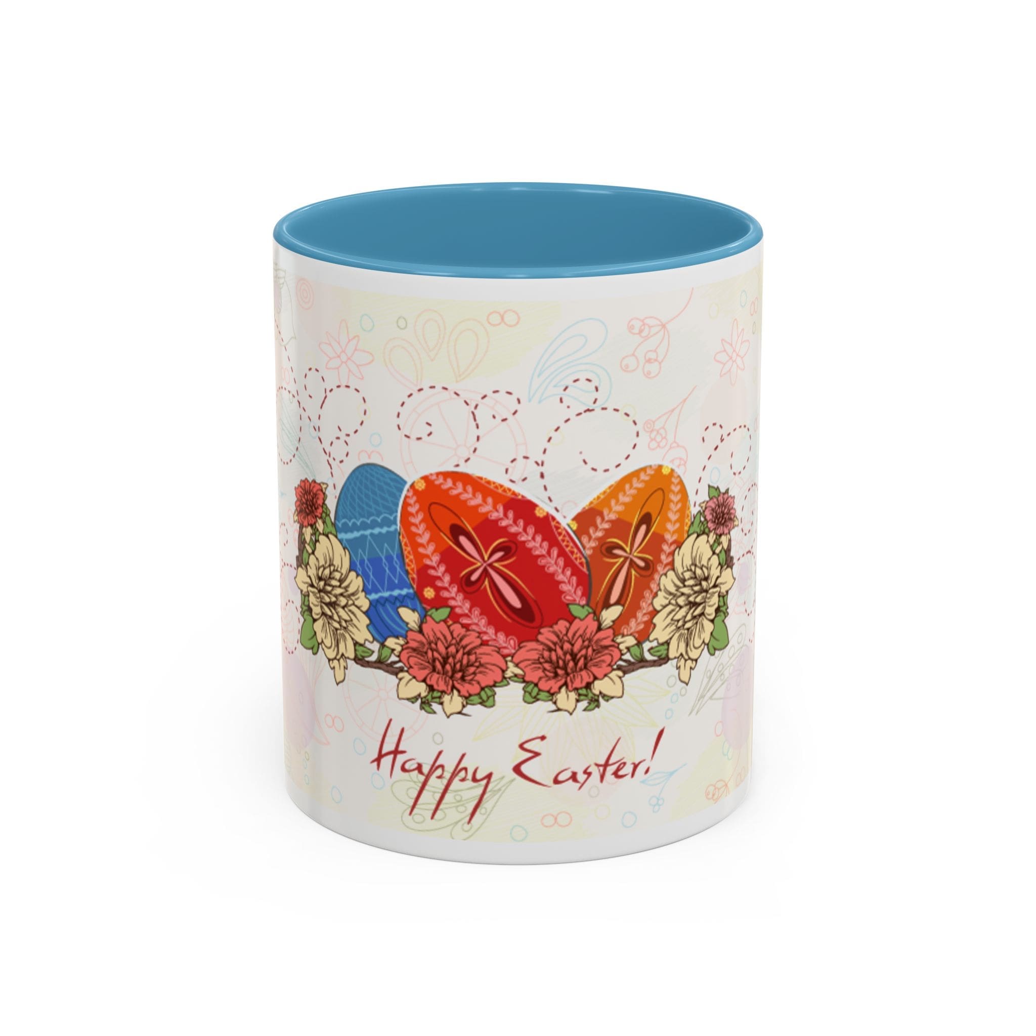 Happy Easter Accent Coffee Mug - 11oz & 15oz (Design 604)