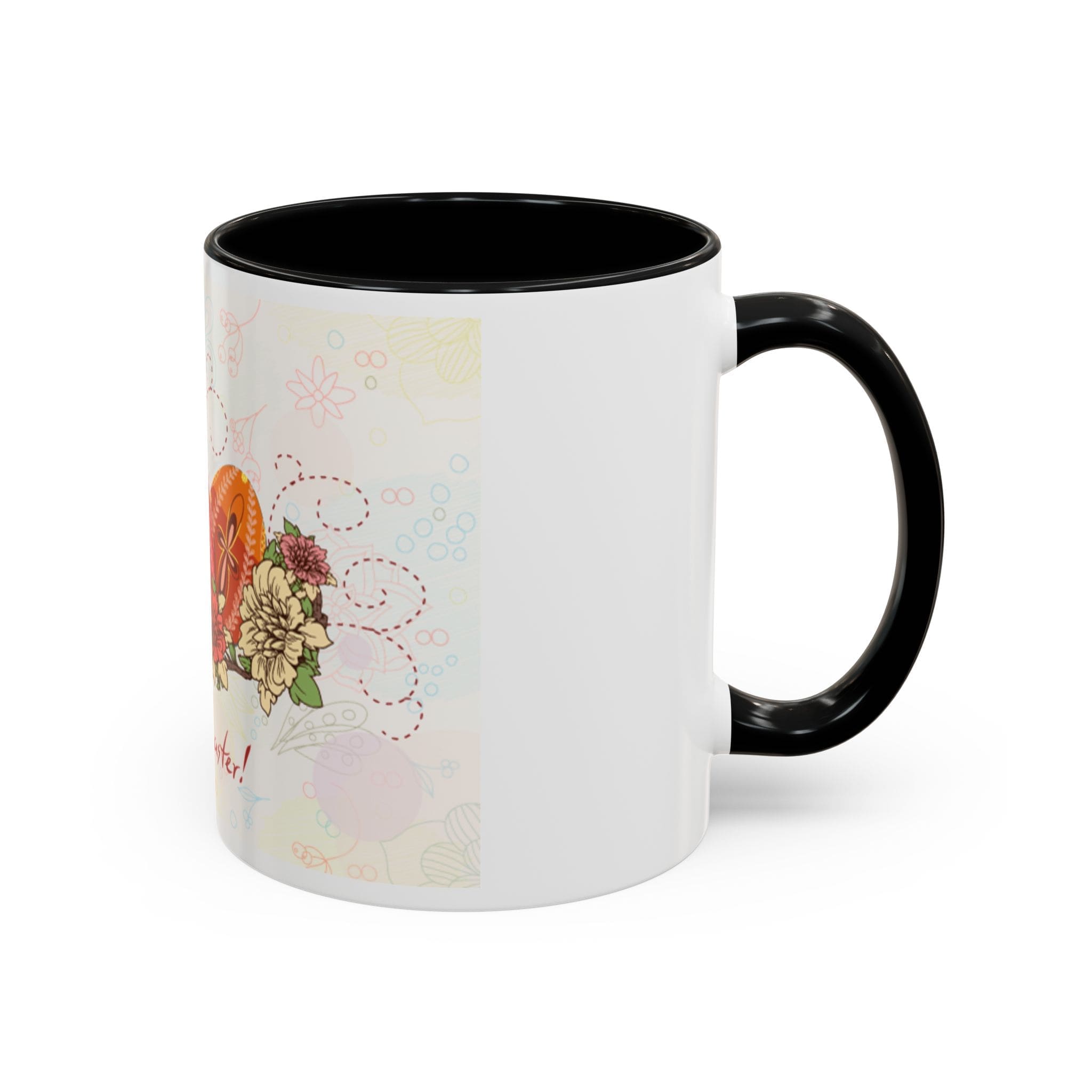 Happy Easter Accent Coffee Mug - 11oz & 15oz (Design 604)