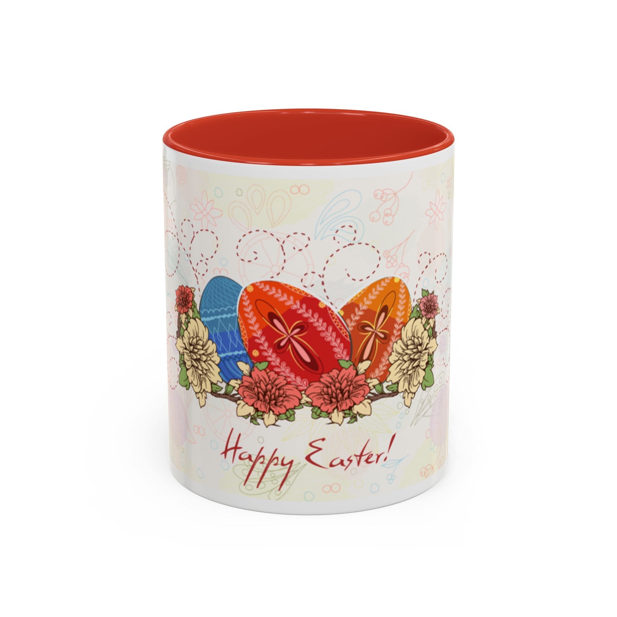 Happy Easter Accent Coffee Mug - 11oz & 15oz (Design 604)