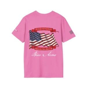 T-Shirt — American Flag 'Bear Arms' Patriotic Graphic Tee (To Guarantee Your Safety… Guarantee Your Ability to Bear Arms)