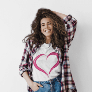 3D Open Heart T‑Shirt — Romantic Valentine Tee