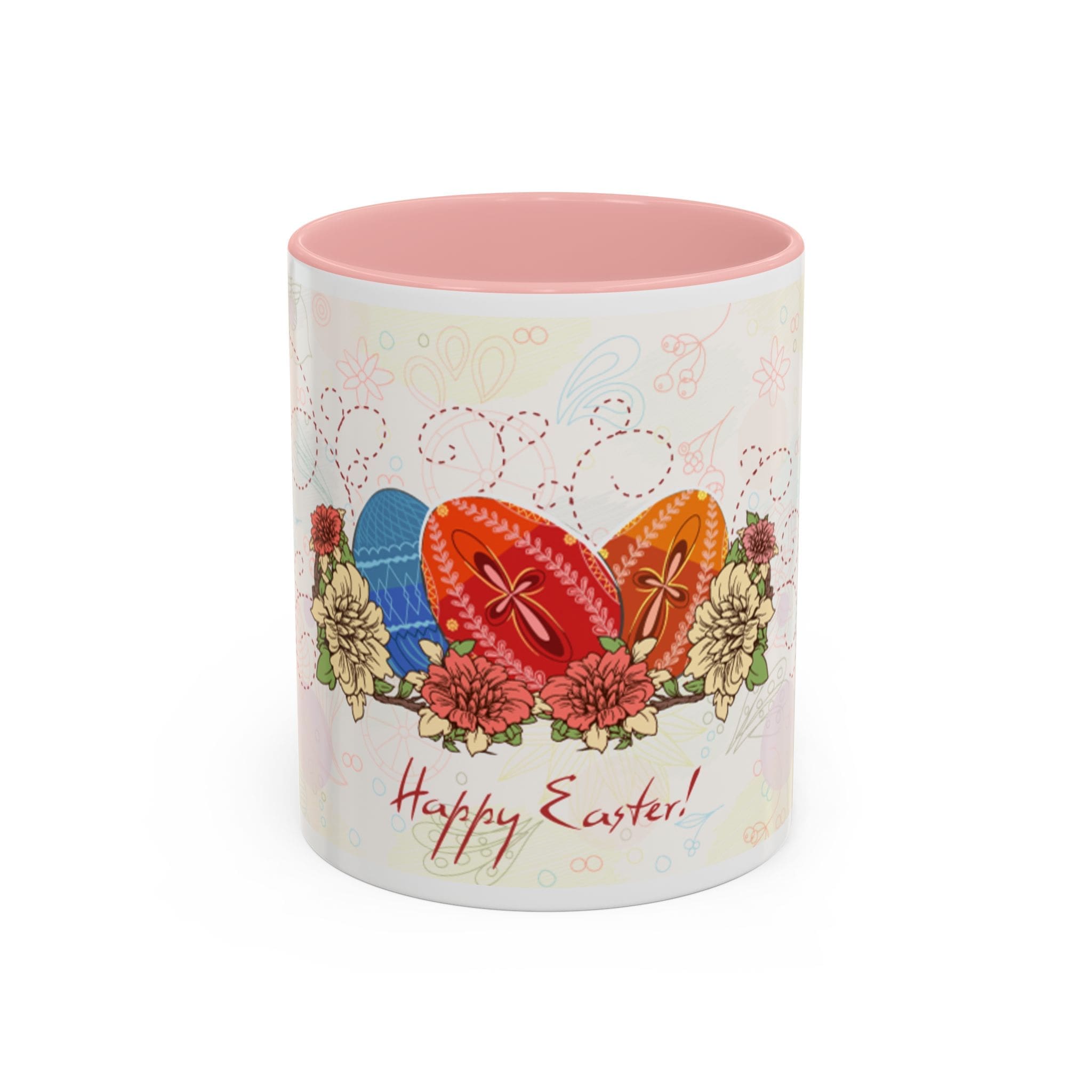 Happy Easter Accent Coffee Mug - 11oz & 15oz (Design 604)