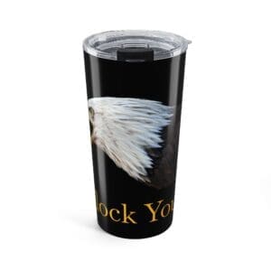 20oz Eagle Tumbler – Inspirational 'Go Flock Yourself' Travel Cup