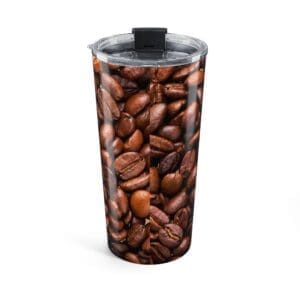 20oz Coffee Bean Tumbler — Insulated Travel Cup for Coffee Lovers