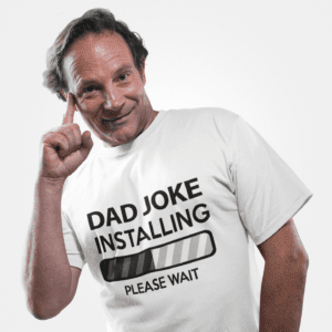 Funny "Dad Joke Installing, Please Wait" Tee for Fathers & New Dads