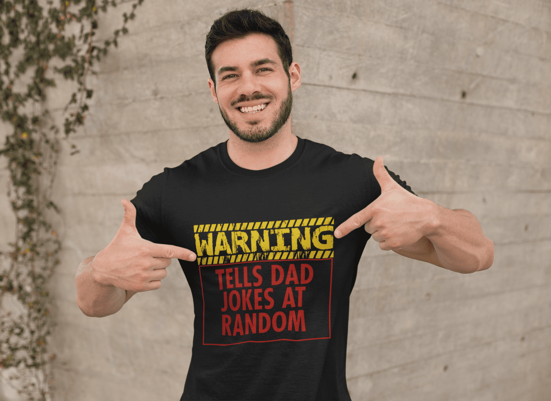 Funny T-shirt - Warning: Tells Dad Jokes At Random Tee