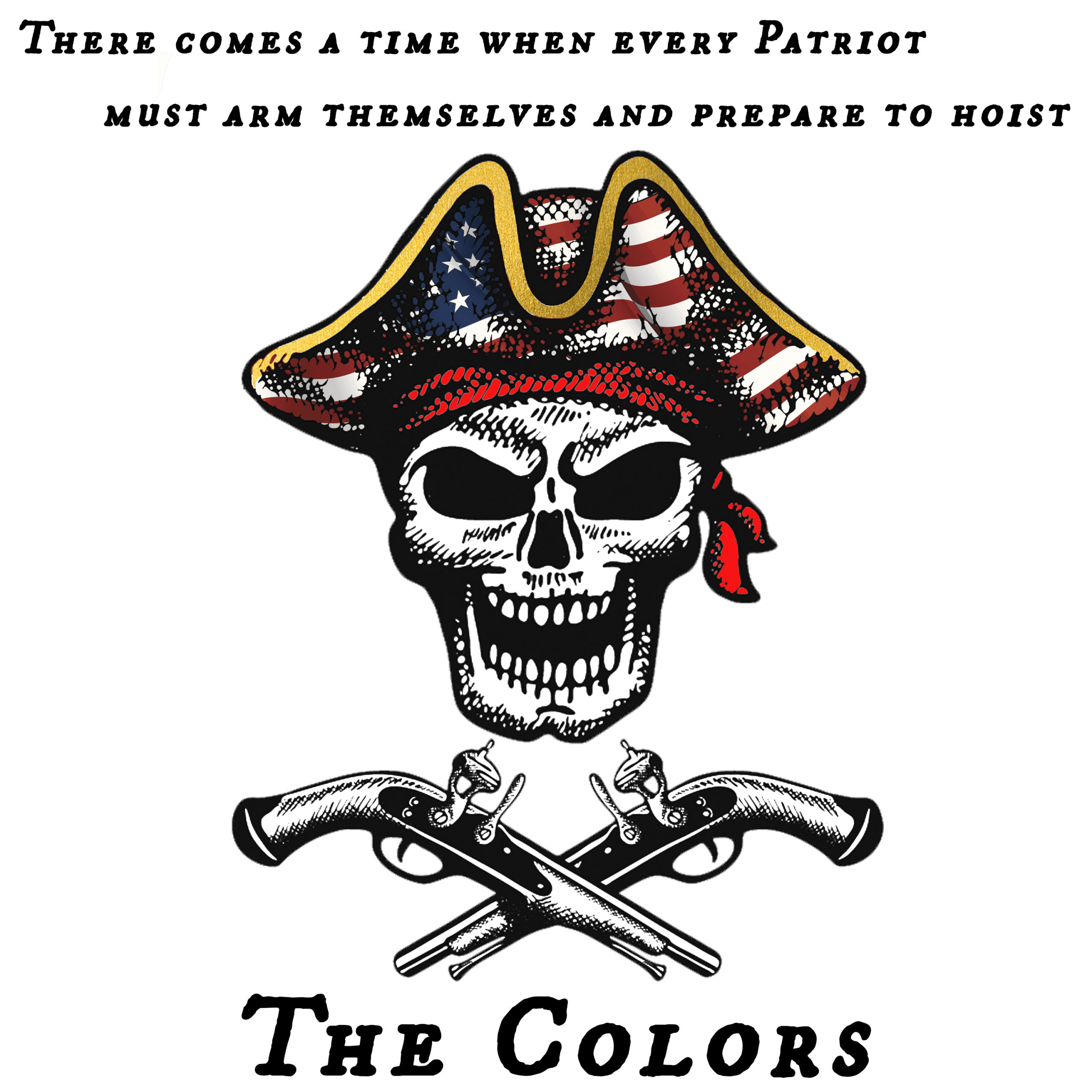 Patriotic Pirate Skull "Hoist The Colors" 20oz Tumbler – American Flag Tricorn Travel Cup