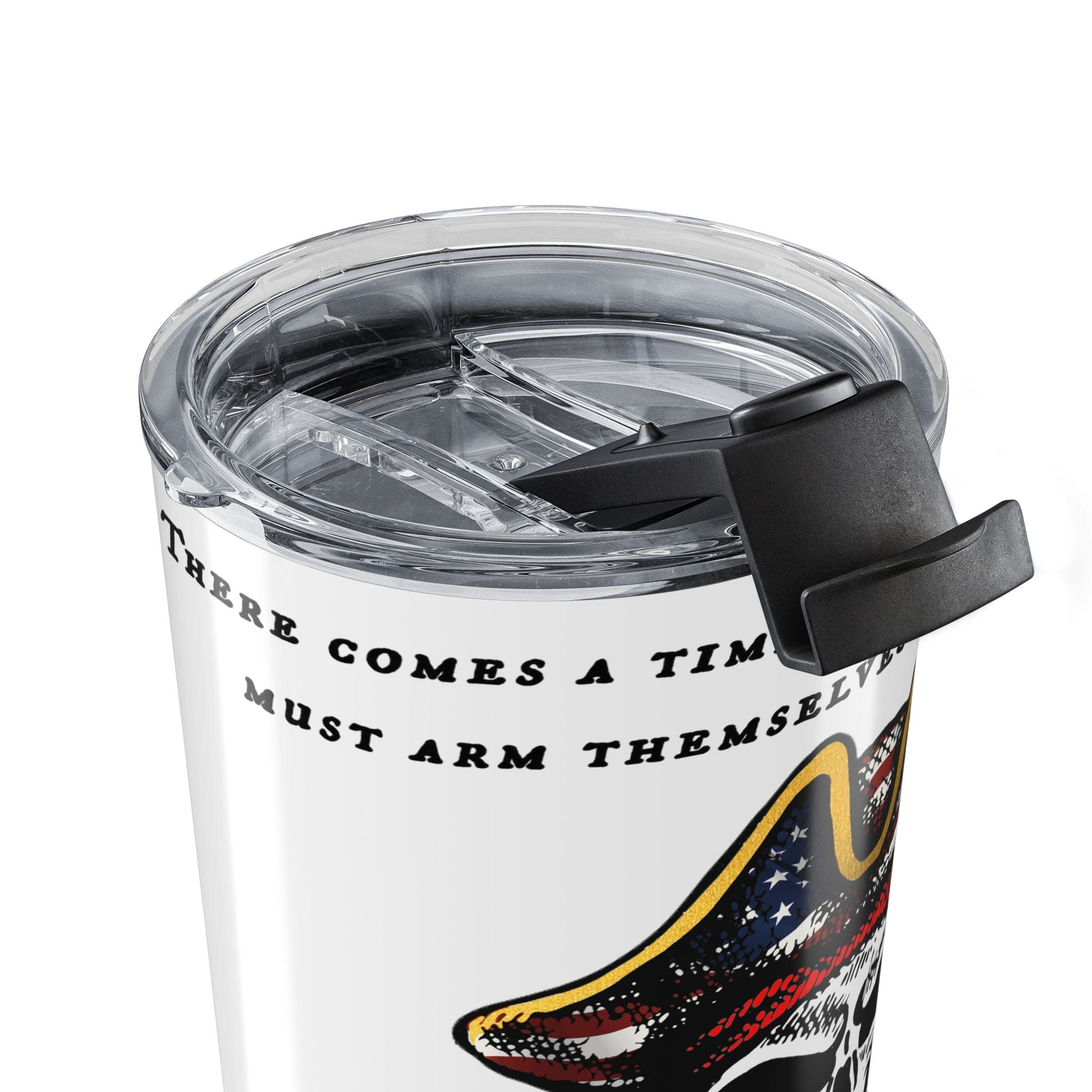 Patriotic Pirate Skull "Hoist The Colors" 20oz Tumbler – American Flag Tricorn Travel Cup