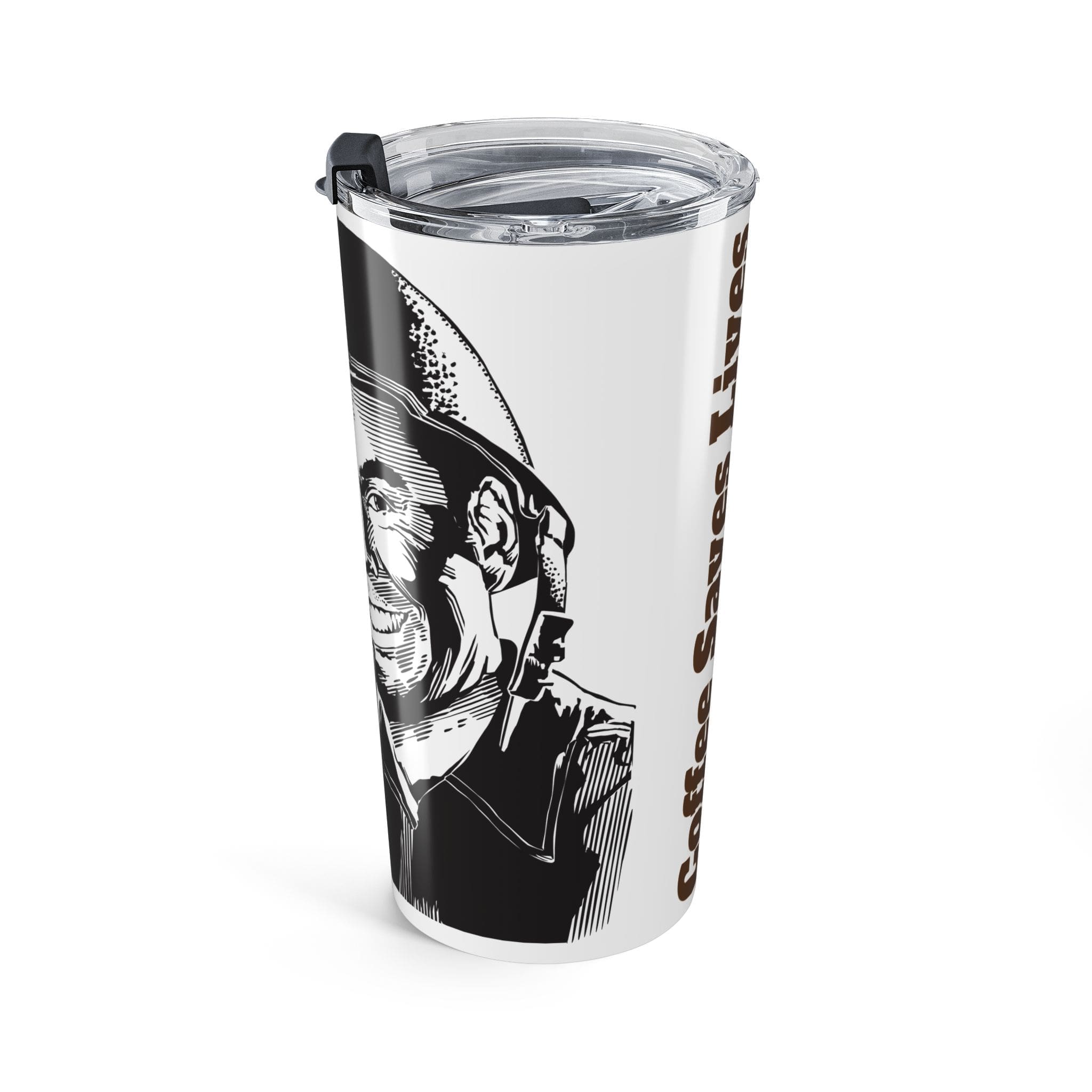 20oz Coffee Tumbler — Retro ‘Coffee Saves Lives’ Travel Cup