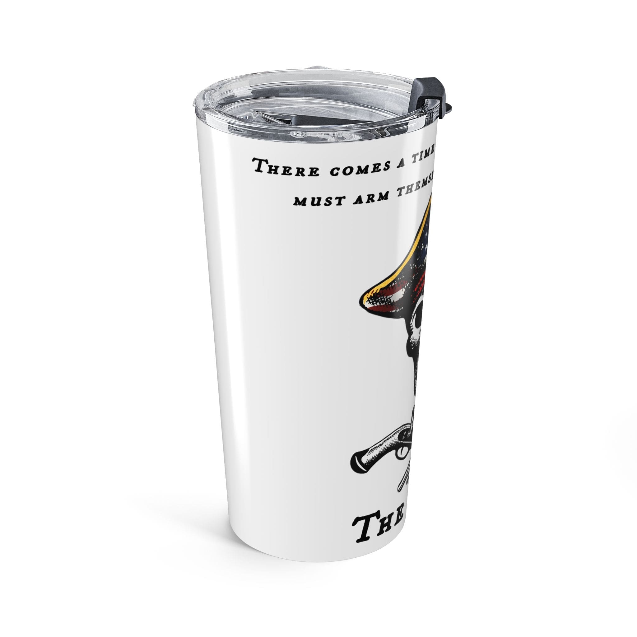 Patriotic Pirate Skull "Hoist The Colors" 20oz Tumbler – American Flag Tricorn Travel Cup